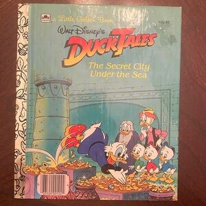 Disney DuckTales “The Secret City Under the Sea” A Little Golden Book 1990 Print